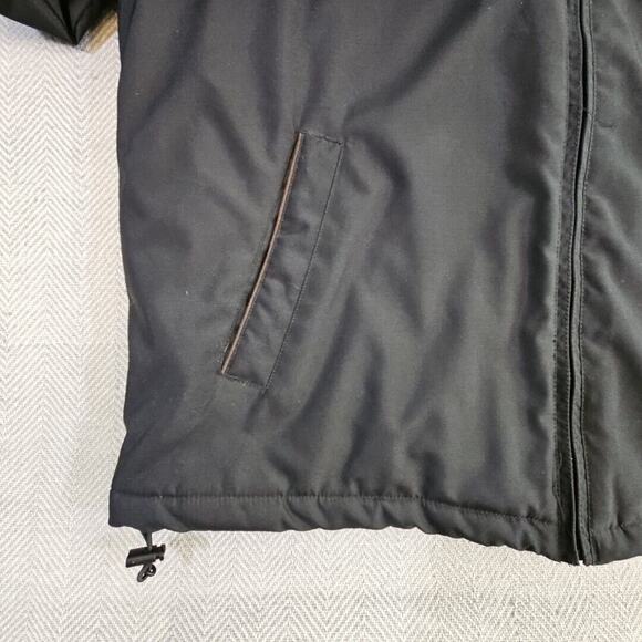 Chaps Heavy Coat Men's XL Navy Full Zip Stow-Away Hoodie Fleece Lined Drawstring - Picture 6 of 16